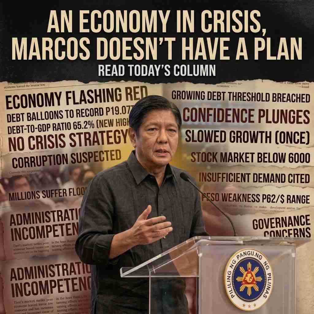 You are currently viewing An economy in crisis, Marcos doesn’t have a plan